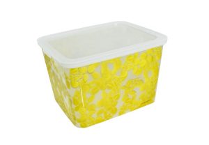 Hộp đựng bằng nhựa dán nhãn trong khuôn